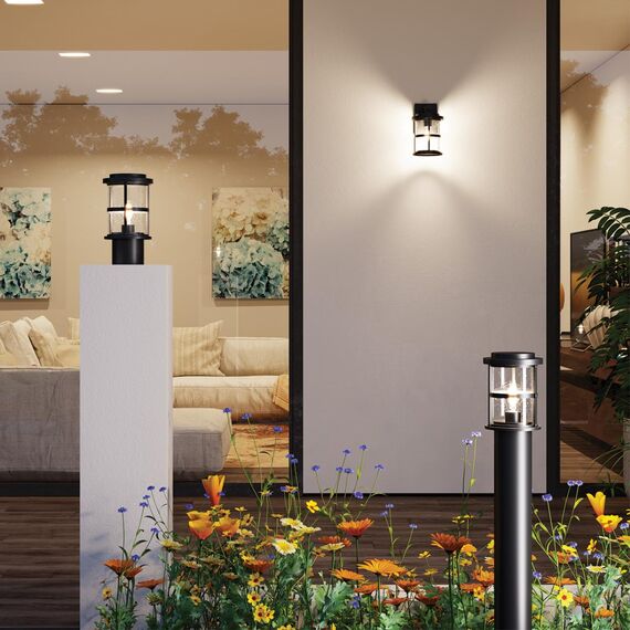 4964/1F NATURE ODL22 737 черный/стекло Ландшафтный светильник на столбе E27 1*60W IP44 MAGUS, изображение 3