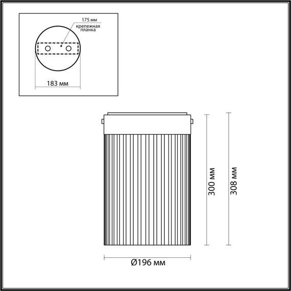 5047/15LC L-VISION ODL24 439 черный/светл.янтарный/металл/стекло Потолочный светильник LED 15W 4000К 1676Лм PILLARI, изображение 2