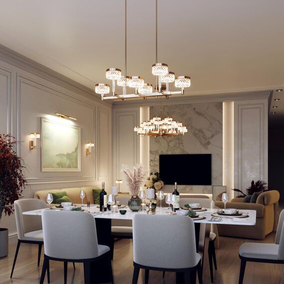 5032/48LA L-VISION ODL24 569 античн.бронза/металл/акрил Люстра LED 48W 4000K 3125лм FIVRE, изображение 3