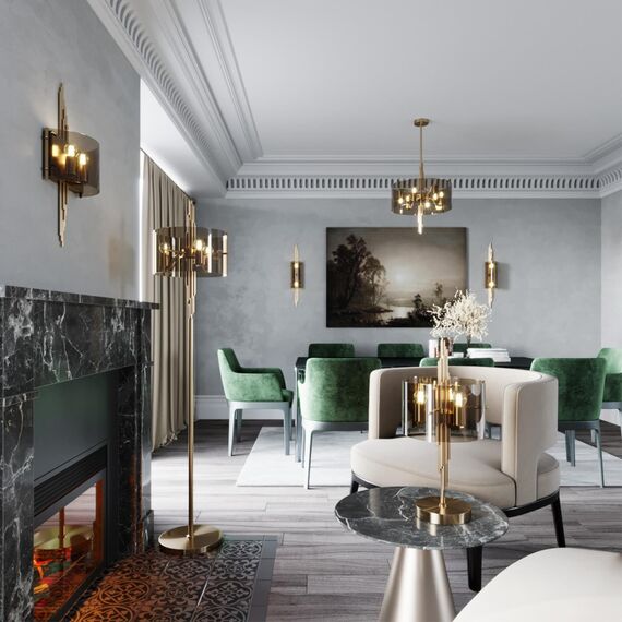 4895/3F MODERN ODL_EX23 85 бронзовый/дымчатый/металл/стекло Торшер E27 3*40W MARGARET, изображение 3