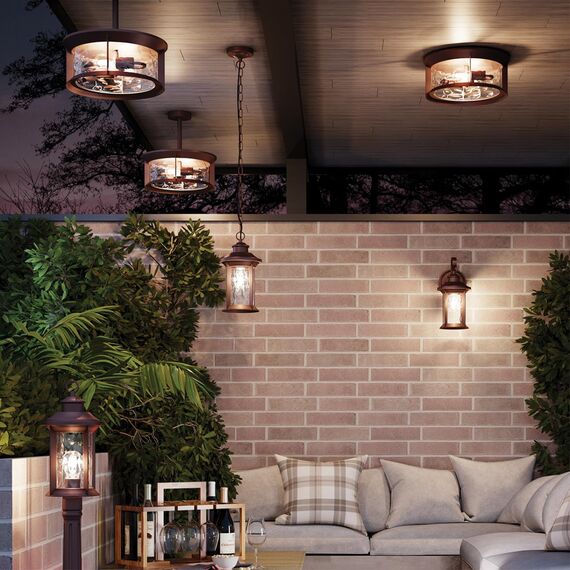 4961/1A NATURE ODL22 733 темно-коричневый/стекло Ландшафтный светильник на столб E27 1*60W IP44 MAVRET, изображение 3