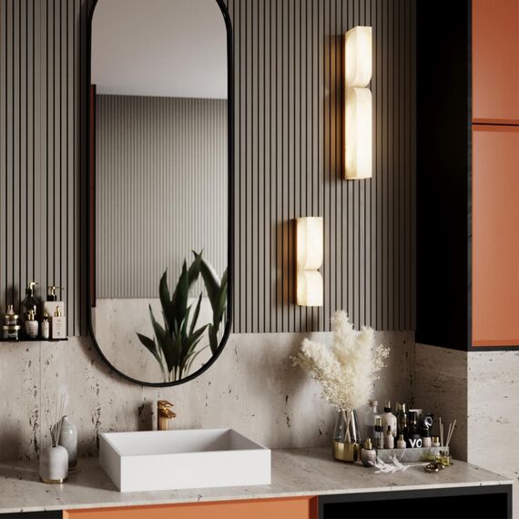 6685/15WL L-VISION ODL24 215 Настенный светильник латунь/металл/алебастр IP20 LED 18W 3000/4000 MARBELLA, изображение 3