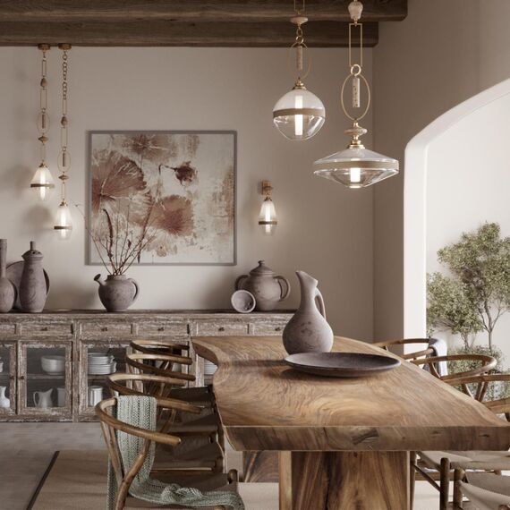 5441/1W PENDANT ODL_EX26 сатинированн.латунь/прозрачн./металл/стекло/травертин/веревка Настенный светильник G9 LED 6W KREMA, изображение 3