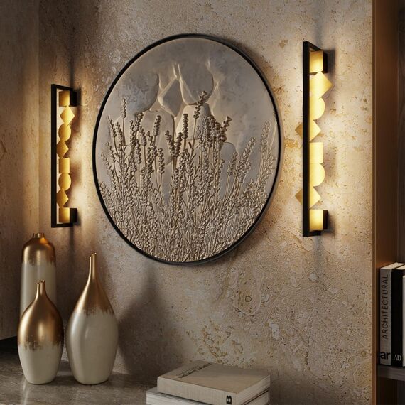 6691/12WL HIGHTECH ODL_EX25 129 Настенный светильник черный/.бронза браширов./металл/акрил поворотный на 360° IP20 LED 12W 3000K 220V GEOS, изображение 3