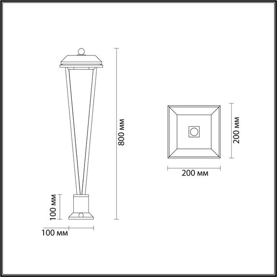 6655/12GL NATURE ODL24 719 черный/металл Уличный светильник IP65 LED 12W 4000K AC85-265V BEARITZ, изображение 2