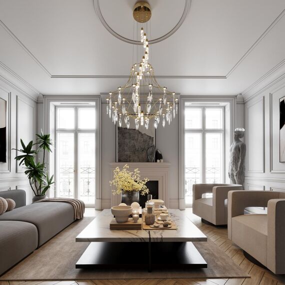 7000/51L CLASSIC ODL_EX25 81 Люстра золото/металл/хрусталь IP20 LED 51W 4000K FLAMENCO, изображение 3