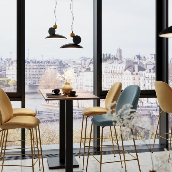 6626/20L HIGHTECH ODL24 227 черн/золотой/металл/травертин/акрил Подвесной светильник IP20 LED 24W 3000K 220V TRAVERTINO, изображение 3