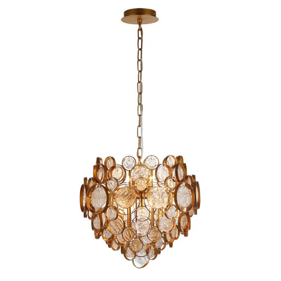 Светильник подвесной Crystal Lux DESEO SP6 D460 GOLD, изображение 2