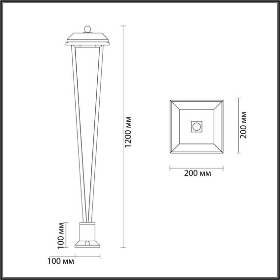 6655/12GA3 NATURE ODL25 719 черный/металл Уличный светильник IP65 LED 12W 3000K AC85-265V BEARITZ, изображение 2