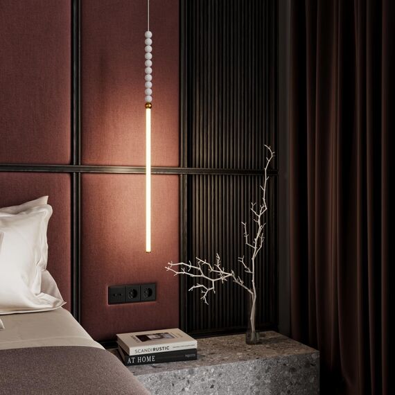 6639/12L HIGHTECH ODL25 293 металл/античная бронза/белые бусы из акрила Подвесной светильник IP 20 LED 12W 720Лм 3500K 220V MONELLA, изображение 3