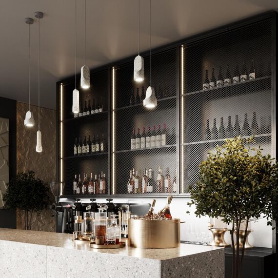 7010/1A L-VISION ODL25 235 Подвесной светильник серый/керамогранит IP20 LED 1*5W 3000K 220V PIETRA, изображение 3