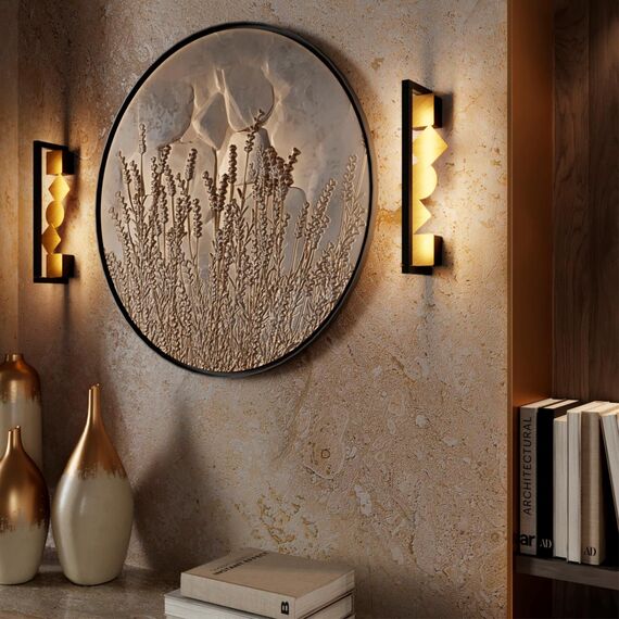 6691/7WL HIGHTECH ODL_EX24 129 Настенный светильник черный/бронза браширов./металл/акрил поворотный на 360° IP20 LED 8W 184Лм 3000K GEOS, изображение 3