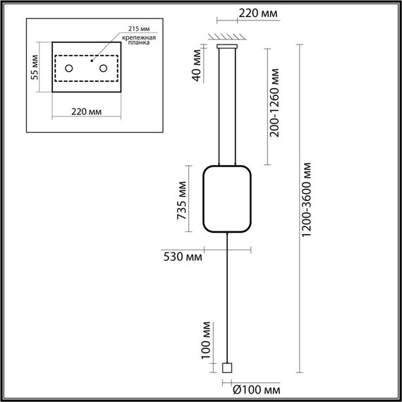 7022/27FLA HIGHTECH ODL25 247 Напольный светильник черный/металл/акрил IP20 LED 3000K 220V TEO, изображение 2