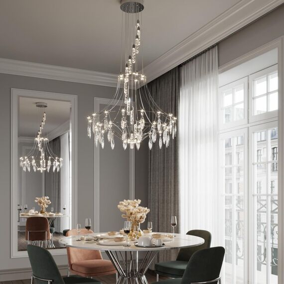 6699/51L CLASSIC ODL_EX25 81 Люстра хром/металл/хрусталь IP20 LED 51W 4000K FLAMENCO, изображение 3