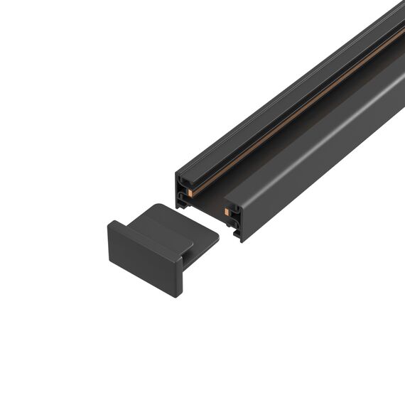 Шинопровод однофазный с питанием и заглушкой Crystal Lux CLT 0.11 01 L1000 BL, изображение 4