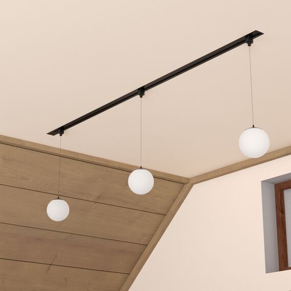 Шинопровод встраиваемый однофазный с питанием и заглушкой Crystal Lux CLT 0.121 01 L1000 BL, изображение 6