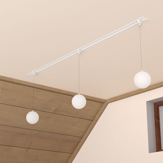 Шинопровод встраиваемый однофазный с питанием и заглушкой Crystal Lux CLT 0.121 01 L1000 WH, изображение 6