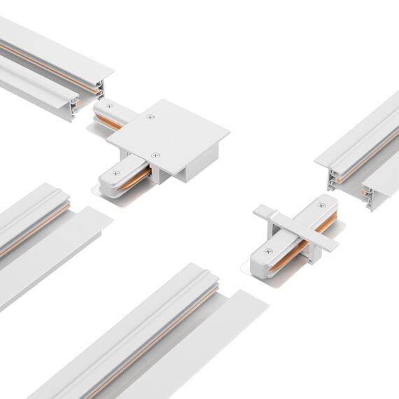 Шинопровод встраиваемый однофазный с питанием и заглушкой Crystal Lux CLT 0.121 01 L2000 WH, изображение 5