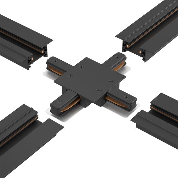 Соединитель X-образный (однофазный) для встраиваемого шинопровода Crystal Lux CLT 0.2211 04 BL, изображение 4