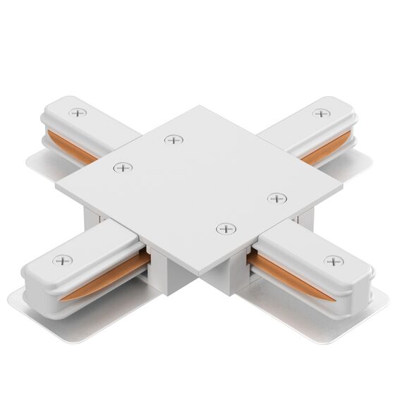 Соединитель X-образный (однофазный) для встраиваемого шинопровода Crystal Lux CLT 0.2211 04 WH, изображение 2