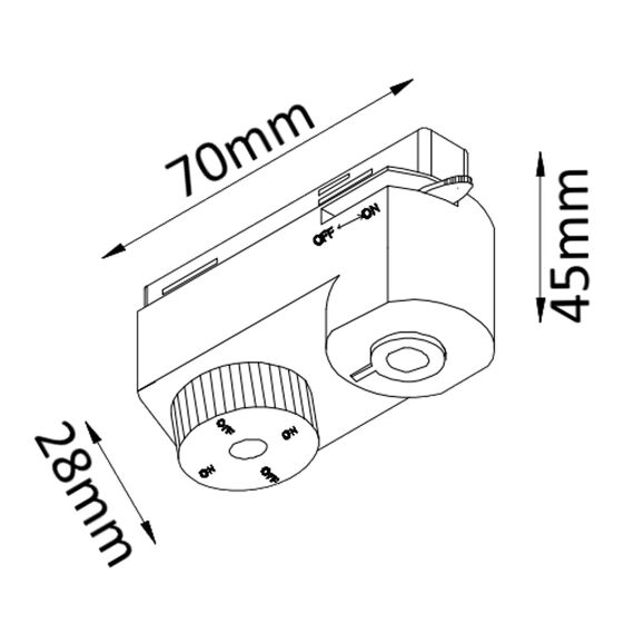 Адаптер для однофазного шинопровода Crystal Lux CLT 0.212 01 BL, изображение 2