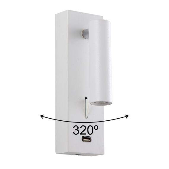 Бра Crystal Lux CLT 210W USB WH, изображение 2