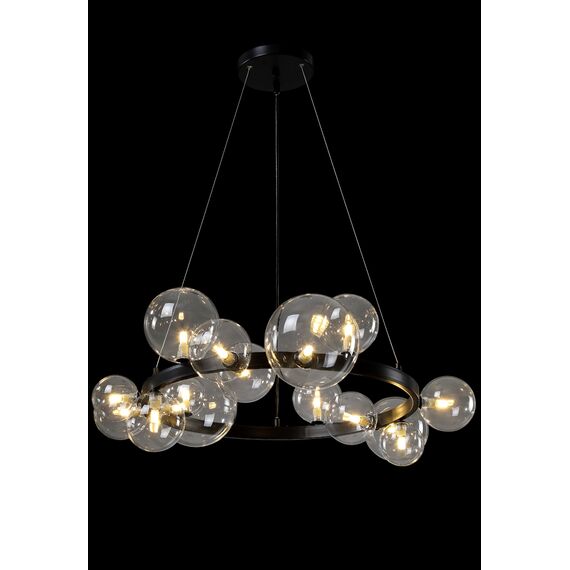 Люстра Crystal Lux AGATA SP15 V2 BLACK/TRANSPARENTE, изображение 4