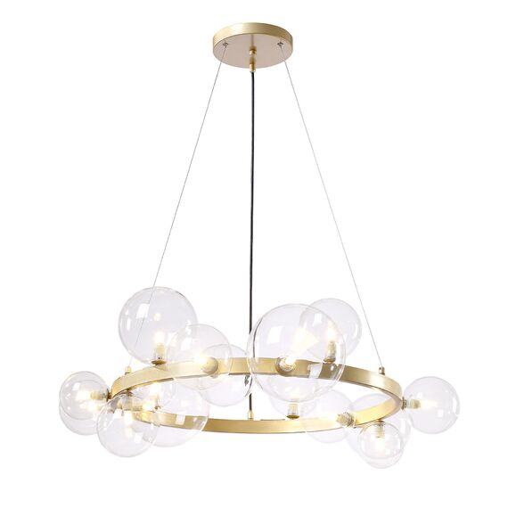Люстра Crystal Lux AGATA SP15 V2 GOLD/TRANSPARENTE, изображение 2