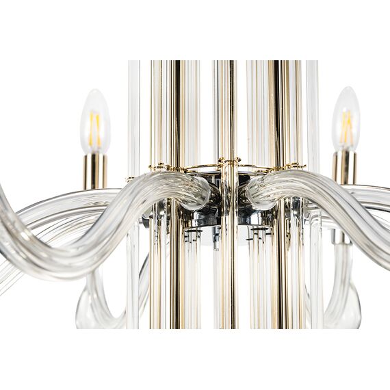 Люстра Crystal Lux AURELIO SP8 GOLD+CHROME/TRANSPARENT, изображение 4