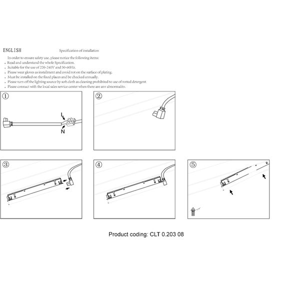 Драйвер для магнитного шинопровода 48V, 100W Crystal Lux CLT 0.203 08 BL, изображение 3