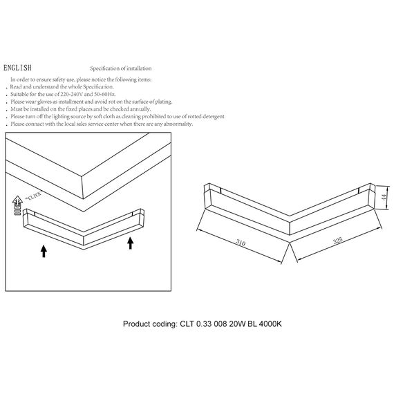 Светильник трековый магнитный Crystal Lux CLT 0.33 008 20W BL 4000K, изображение 4