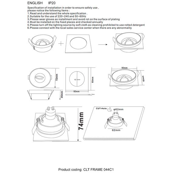 Декоративная рамка Crystal Lux CLT FRAME 044C1 BL, изображение 5