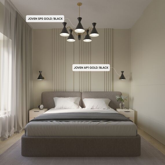 Люстра Crystal Lux JOVEN SP5 GOLD/BLACK, изображение 5