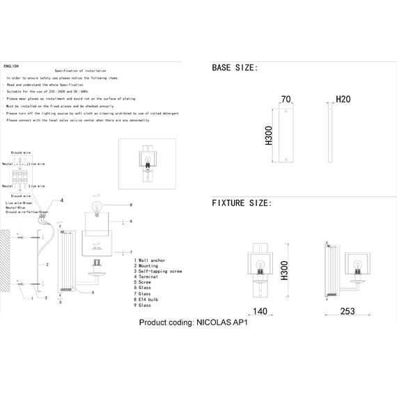 Бра Crystal Lux NICOLAS AP1 GOLD/WHITE, изображение 5