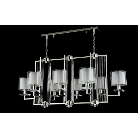 Люстра Crystal Lux NICOLAS SP8 L1000 NICKEL/WHITE, изображение 3