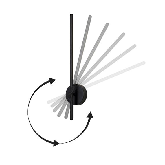 Поворотный настенный светильник Crystal Lux VERDE AP L500 BLACK, изображение 4