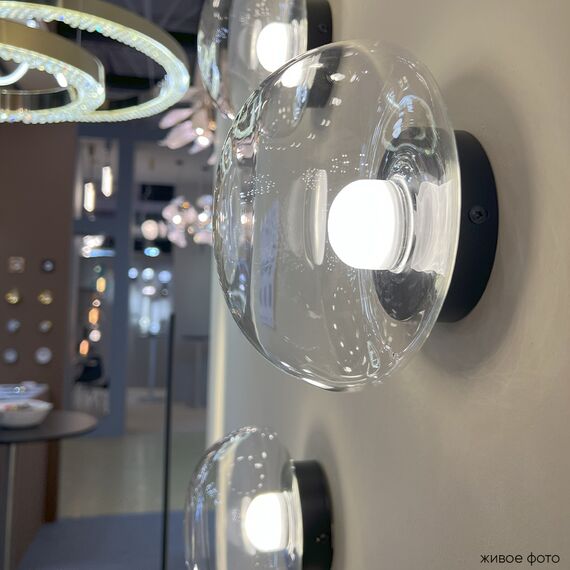 Бра Crystal Lux BOSQUE AP1 BLACK/TRANSPARENT, изображение 3