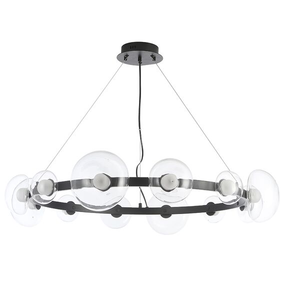 Люстра Crystal Lux BOSQUE SP12 BLACK/TRANSPARENT, изображение 3