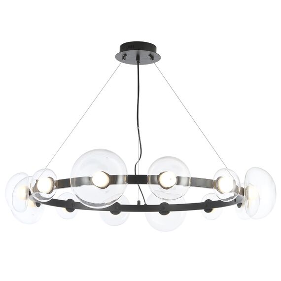 Люстра Crystal Lux BOSQUE SP12 BLACK/TRANSPARENT, изображение 4