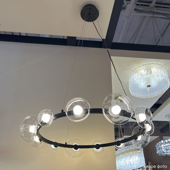 Люстра Crystal Lux BOSQUE SP12 BLACK/TRANSPARENT, изображение 8