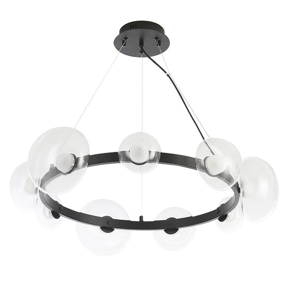 Люстра Crystal Lux BOSQUE SP9 BLACK/TRANSPARENT, изображение 3