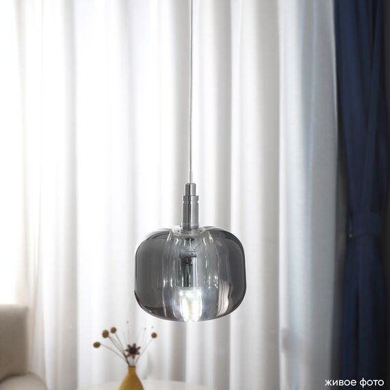 Светильник подвесной Crystal Lux BOX SP1 CHROME/SMOKE, изображение 6