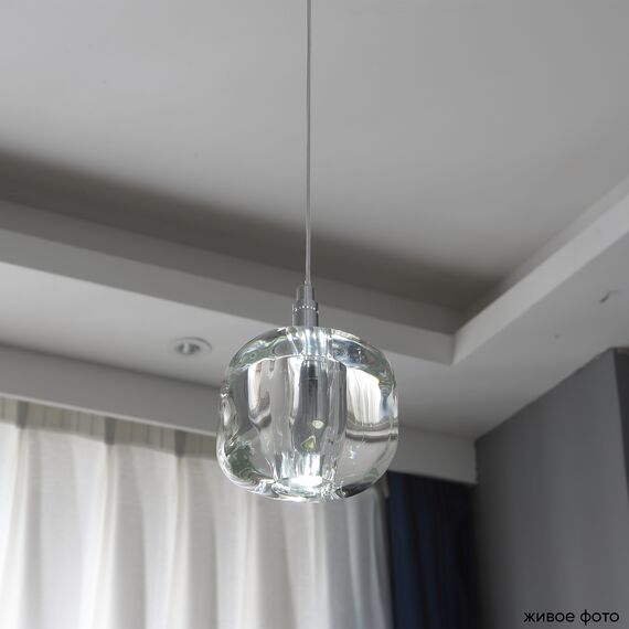 Светильник подвесной Crystal Lux BOX SP1 CHROME/TRANSPARENT, изображение 5