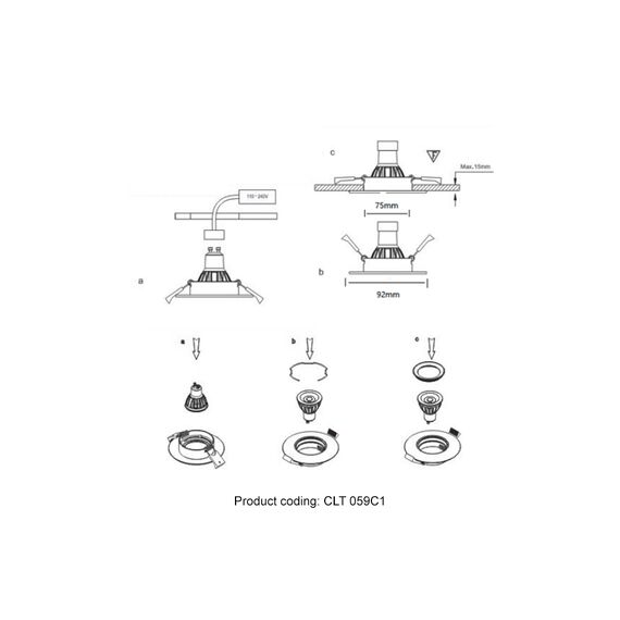 Светильник встраиваемый c малым заглублением Crystal Lux CLT 059C1 BL, изображение 6