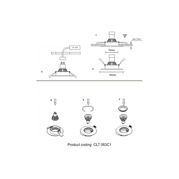 Светильник встраиваемый Crystal Lux CLT 063C1 BL, изображение 4