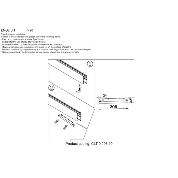 Драйвер для магнитного шинопровода 48V, 300W Crystal Lux CLT 0.203 10 BL, изображение 2