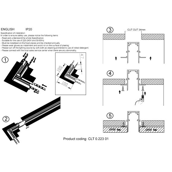 Соединитель для магнитного встраиваемого шинопровода угловой Crystal Lux CLT 0.223 01 WH, изображение 2