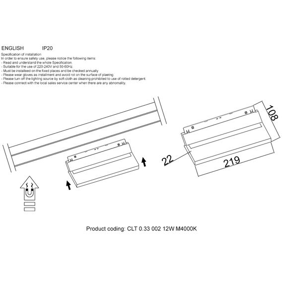 Светильник трековый магнитный CLT 0.33 002 12W WH M4000K, изображение 3