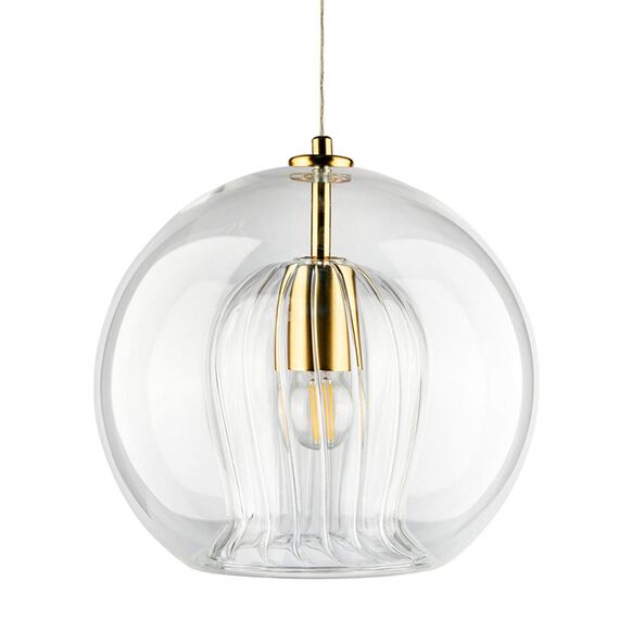 Светильник подвесной Crystal Lux LUISA SP1 BRASS/TRANSPARENT, изображение 3
