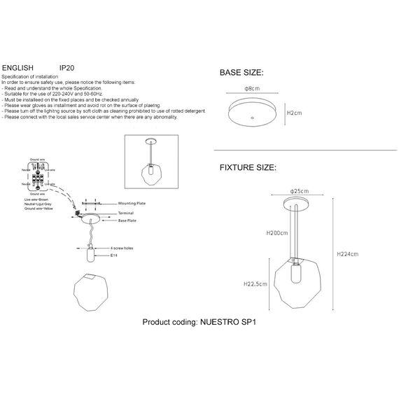 Светильник подвесной Crystal Lux NUESTRO SP1 GOLD/PINK, изображение 2